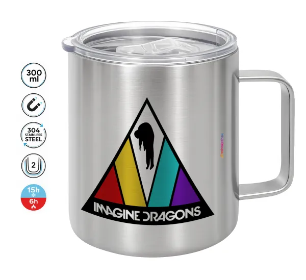 Imagine Dragons — Double-walled stainless steel mug 300ml with temperature-retaining lid