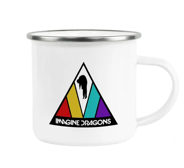 Imagine Dragons — Metallic enamel cup white 360ml