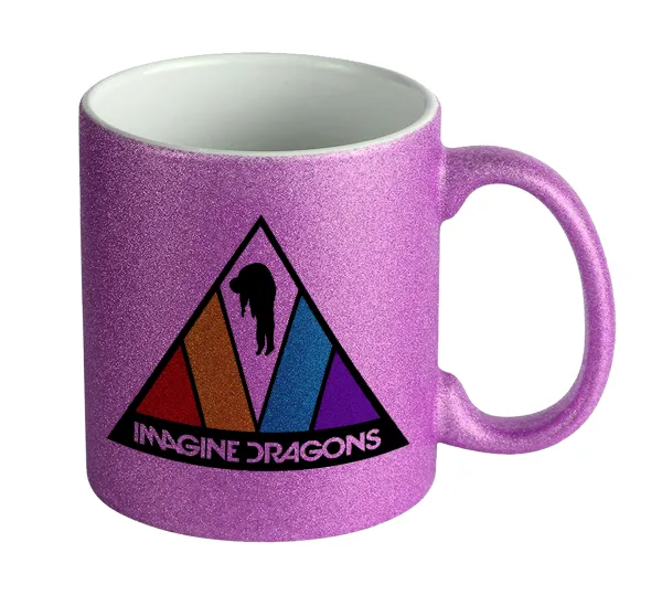 Imagine Dragons — Purple glitter mug that sparkles, ceramic, 330ml