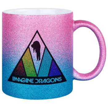 Imagine Dragons, Κούπα Χρυσή/Μπλε Glitter, κεραμική, 330ml