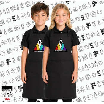 Imagine Dragons, Μαύρη ΠΑΙΔΙΚΗ Ποδιά μακριά Σεφ ολόσωμη με τσέπες