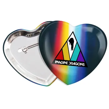 Imagine Dragons, Κονκάρδα παραμάνα καρδιά (57x52mm)