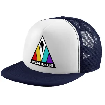 Imagine Dragons, Καπέλο Ενηλίκων Soft Trucker με Δίχτυ Dark Blue/White (POLYESTER, ΕΝΗΛΙΚΩΝ, UNISEX, ONE SIZE)