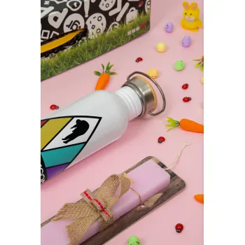 Imagine Dragons, Πασχαλινή Λαμπάδα με παγούρι μεταλλικό (620ml, stainless steel) & κερί αρωματικό πλακέ (30cm) (ΡΟΖ)