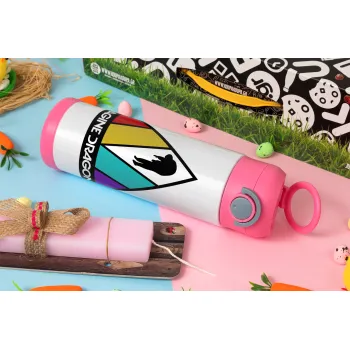 Imagine Dragons, Easter candle, Childrens hot water bottle, stainless steel, with safety straw, PINK (500ml)