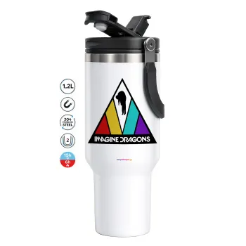 Imagine Dragons, Mega Stainless steel Tumbler with lid, double wall 1,2L