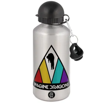 Imagine Dragons, Μεταλλικό παγούρι νερού, Ασημένιο, αλουμινίου 500ml