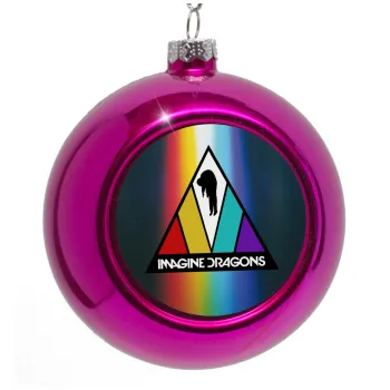 Imagine Dragons, Purple Christmas tree ornament bauble 8cm