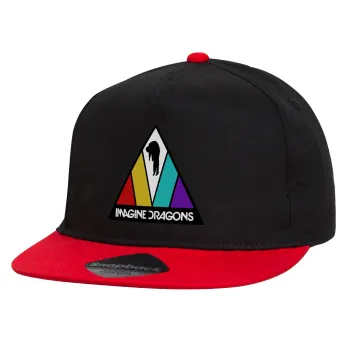 Imagine Dragons, Καπέλο παιδικό Flat Snapback, Μαύρο/Κόκκινο (100% ΒΑΜΒΑΚΕΡΟ, ΠΑΙΔΙΚΟ, UNISEX, ONE SIZE)