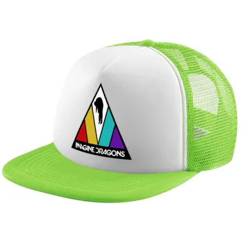 Imagine Dragons, Child's Soft Trucker Hat with Green/White Mesh (POLYESTER, CHILDREN'S, ONE SIZE)