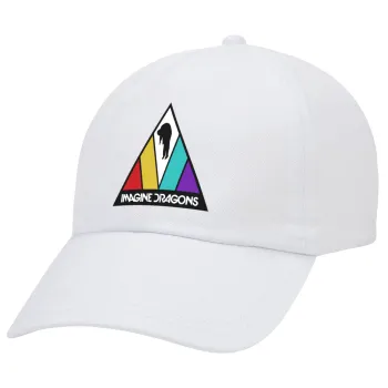 Imagine Dragons, Καπέλο Ενηλίκων Baseball Λευκό 5-φύλλο (POLYESTER, ΕΝΗΛΙΚΩΝ, UNISEX, ONE SIZE)