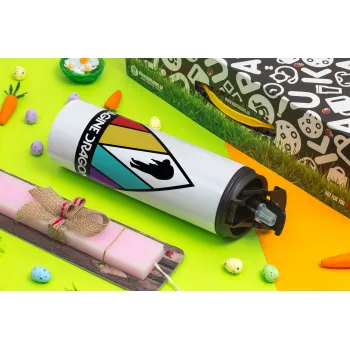 Imagine Dragons, Πασχαλινή Λαμπάδα με Travel Tumbler θερμό με διπλό καπάκι (600ml, BPA free) & κερί αρωματικό πλακέ (30cm) (ΡΟΖ)