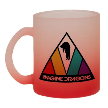 Imagine Dragons, Κούπα γυάλινη δίχρωμη με βάση το κόκκινο ματ, 330ml