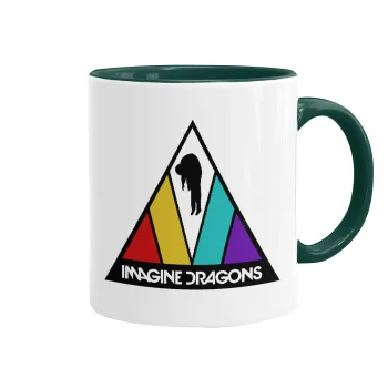 Imagine Dragons, Κούπα χρωματιστή πράσινη, κεραμική, 330ml