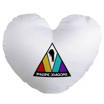 Imagine Dragons, Μαξιλάρι καναπέ καρδιά 40x40cm περιέχεται το  γέμισμα