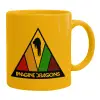 Ceramic coffee mug yellow, 330ml