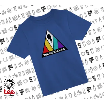 Imagine Dragons, Παιδικό T-Shirt ΜΠΛΕ από 100% βαμβάκι, για κάθε μέρα. Vegan & OEKO-TEX πιστοποιημένο.
