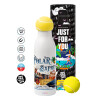 Tennis ball Metal mug thermos White, double wall, 550ml