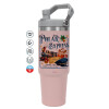 Pink color, 890ml (30oz) stainless Steel Tumbler with Handle