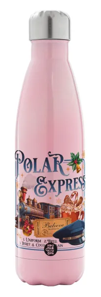 The Polar Express — Metal mug thermos Pink Iridiscent (Stainless steel), double wall, 500ml