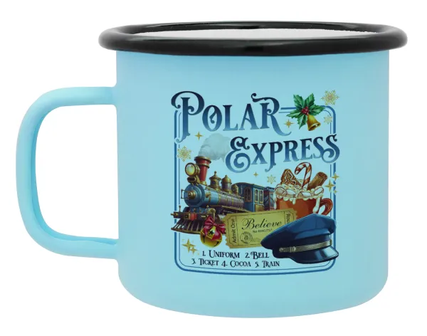 The Polar Express — Κούπα Μεταλλική εμαγιέ ΜΑΤ σιέλ 360ml