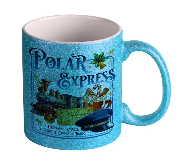 The Polar Express — Κούπα Σιέλ Glitter που γυαλίζει, κεραμική, 330ml