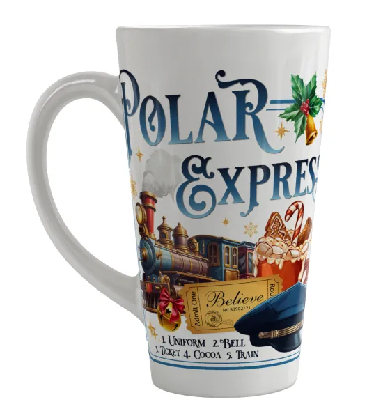 The Polar Express — Large tapered latte mug, ceramic, 450ml