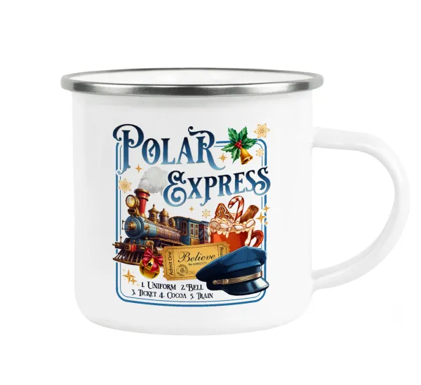 The Polar Express — Κούπα Μεταλλική εμαγιέ λευκη 360ml