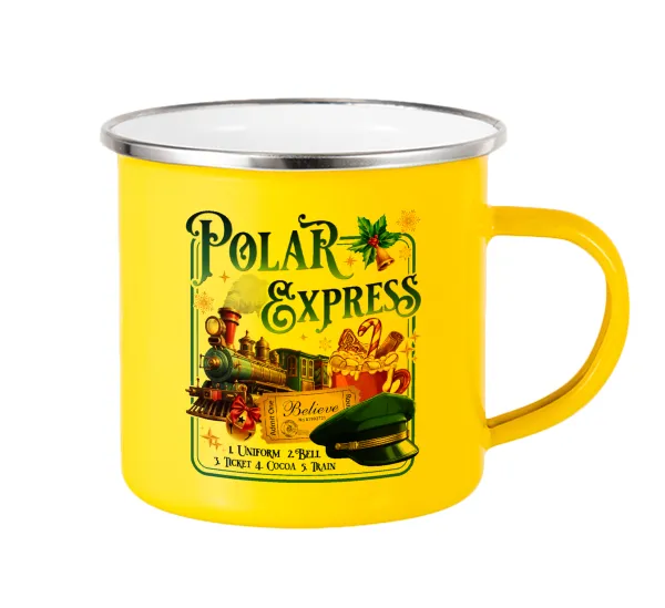 The Polar Express — Κούπα Μεταλλική εμαγιέ Κίτρινη 360ml