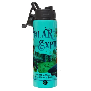 The Polar Express, Μεταλλικό παγούρι νερού με καπάκι ασφαλείας, αλουμινίου 850ml
