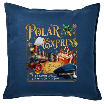 The Polar Express, Sofa cushion Blue 50x50cm includes filling