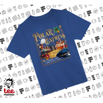 The Polar Express, Παιδικό T-Shirt ΜΠΛΕ από 100% βαμβάκι, για κάθε μέρα. Vegan & OEKO-TEX πιστοποιημένο.