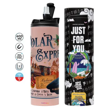 The Polar Express, Tumbler stainless steel PINK 600ml