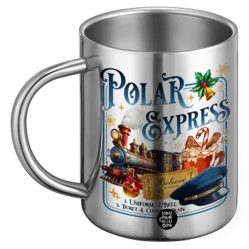 The Polar Express, Ανοξείδωτη Μεταλλική Κούπα 450ml - Διπλού Τοιχώματος