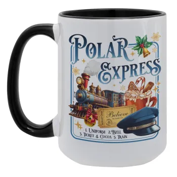 The Polar Express, Κούπα Mega 15oz, κεραμική Μαύρη, 450ml