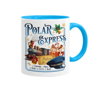 The Polar Express, Κούπα χρωματιστή γαλάζια, κεραμική, 330ml