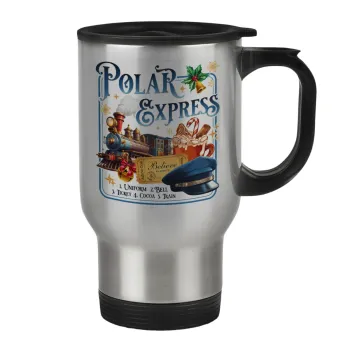 The Polar Express, Κούπα ταξιδιού ανοξείδωτη με καπάκι, διπλού τοιχώματος (θερμό) 450ml