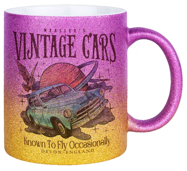 Wizard Flying Car — Κούπα Χρυσή/Ροζ Glitter, κεραμική, 330ml