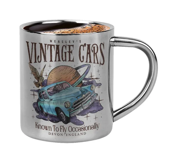 Wizard Flying Car — Double-wall metal cup for espresso (220ml)