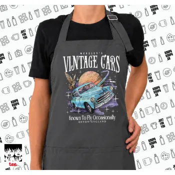 Wizard Flying Car, Ποδιά μακριά Σεφ ολόσωμη με τσέπες GREY (ΕΝΗΛΙΚΩΝ)