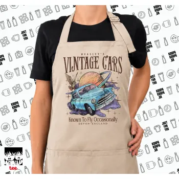 Wizard Flying Car, Ποδιά μακριά Σεφ ολόσωμη με τσέπες SAND (ΕΝΗΛΙΚΩΝ)