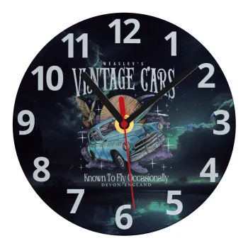 Wizard Flying Car, Ρολόι τοίχου γυάλινο (20cm)