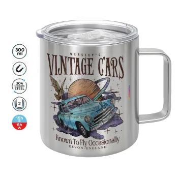 Wizard Flying Car, Mug Stainless steel double wall 300ml