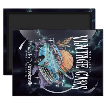 Wizard Flying Car, Ορθογώνιο μαγνητάκι ψυγείου διάστασης 9x6cm