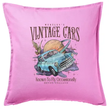 Wizard Flying Car, Sofa cushion Pink 50x50cm includes filling