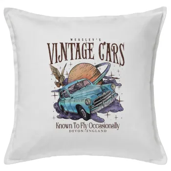 Wizard Flying Car, Sofa cushion White 50x50cm includes filling
