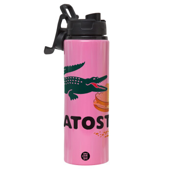 Latoste, Metallic water bottle with safety lid, 850ml aluminum