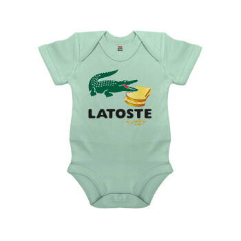 Latoste, Βρεφικό φορμάκι μωρού, 0-18 μηνών, mint (Μέντα), 100% Organic Cotton, κοντομάνικο