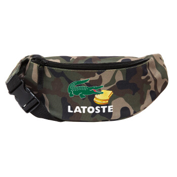 Latoste, Unisex waist bag (banana) in Jungle camouflage color with 2 pockets