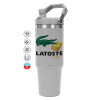 ΓΚΡΙ χρώματος Θερμός Ανοξείδωτο 890ml (30oz) με χερούλι